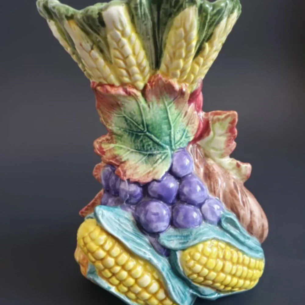 #Fitz and Floyd 1995 Taiwan harvest motif colorful